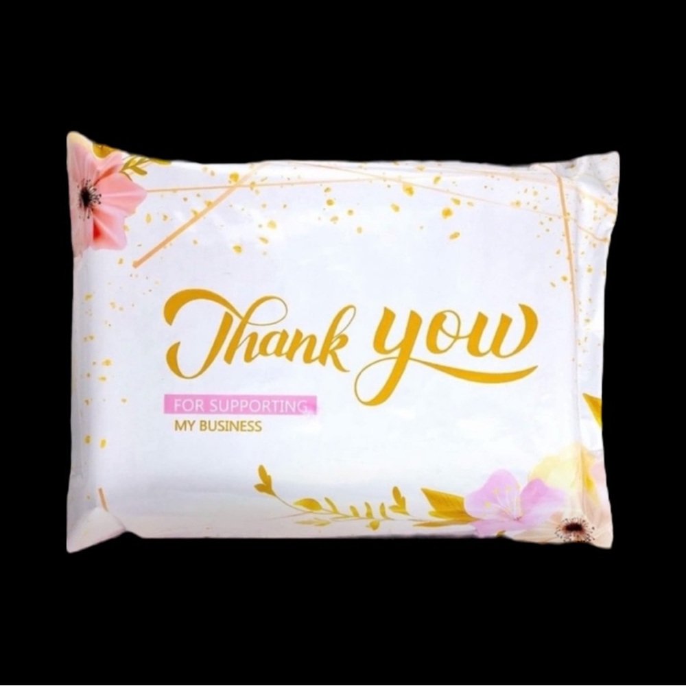 25 10X13 Poly Mailers Thank You Flowers Shipping Envelopes Bags PRICE IS FIRM - Picture 6 of 12